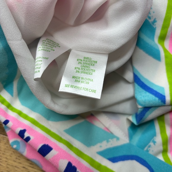 Lilly Pulitzer Narissa Stretch Shift Midi Dress Coco Island Print Size 8 - Picture 5 of 7